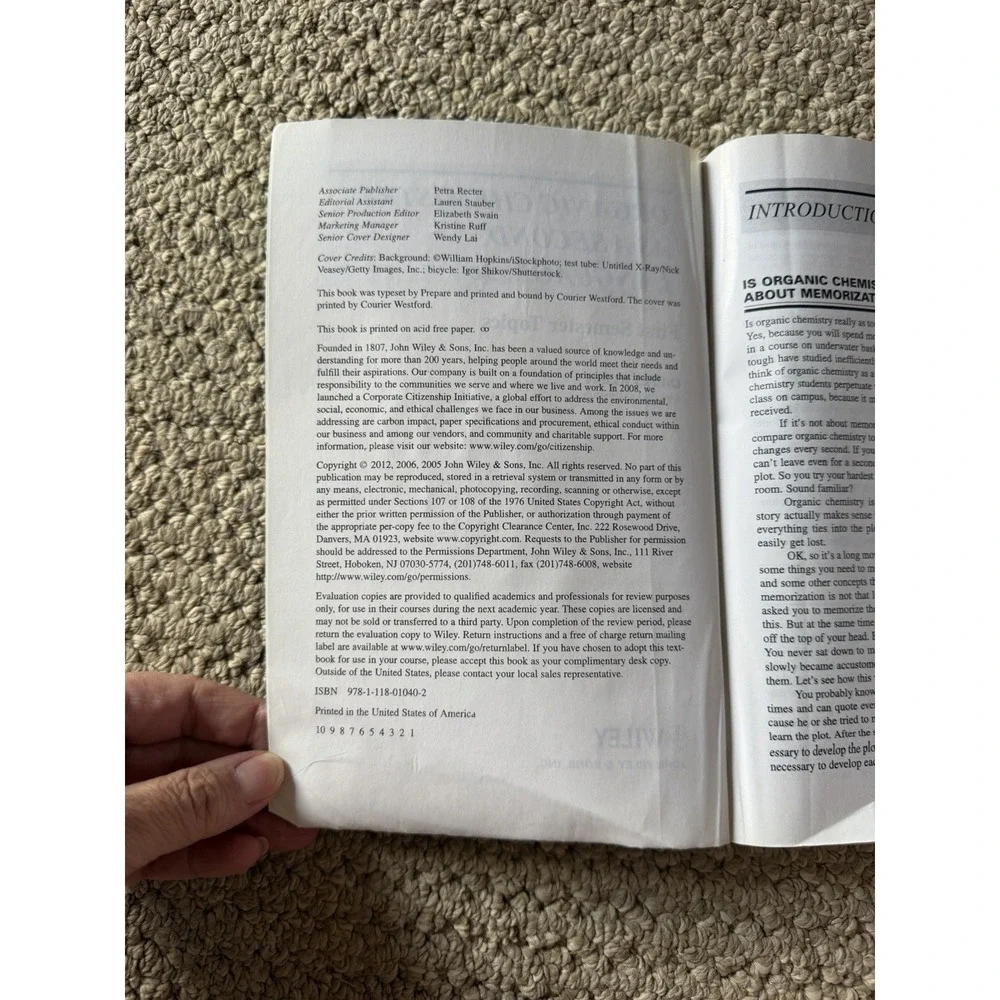Organic Chemistry as a Second Language : First Semester Topics by David R. Klein